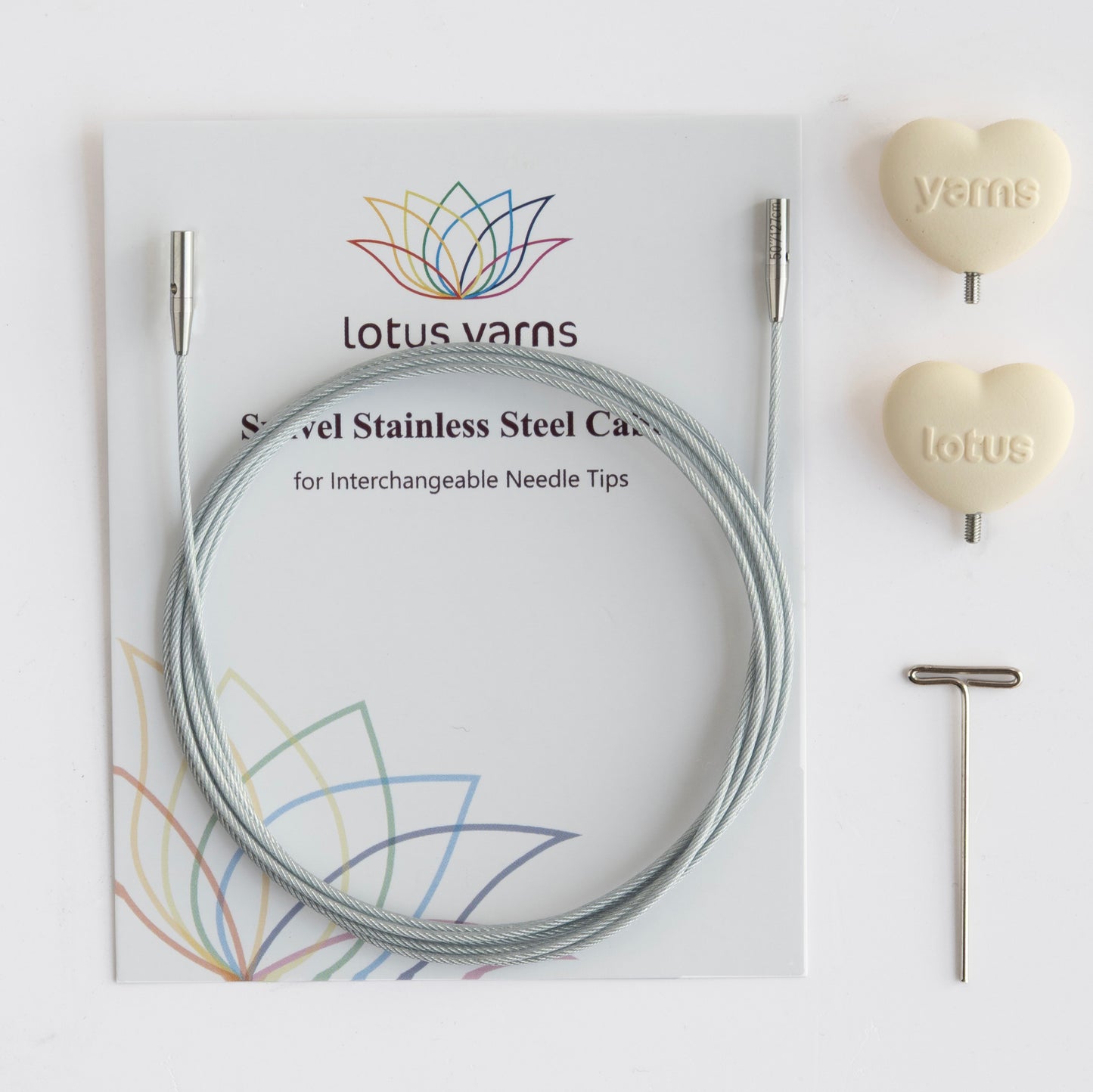 360° Silver Swivel Cables with End Caps