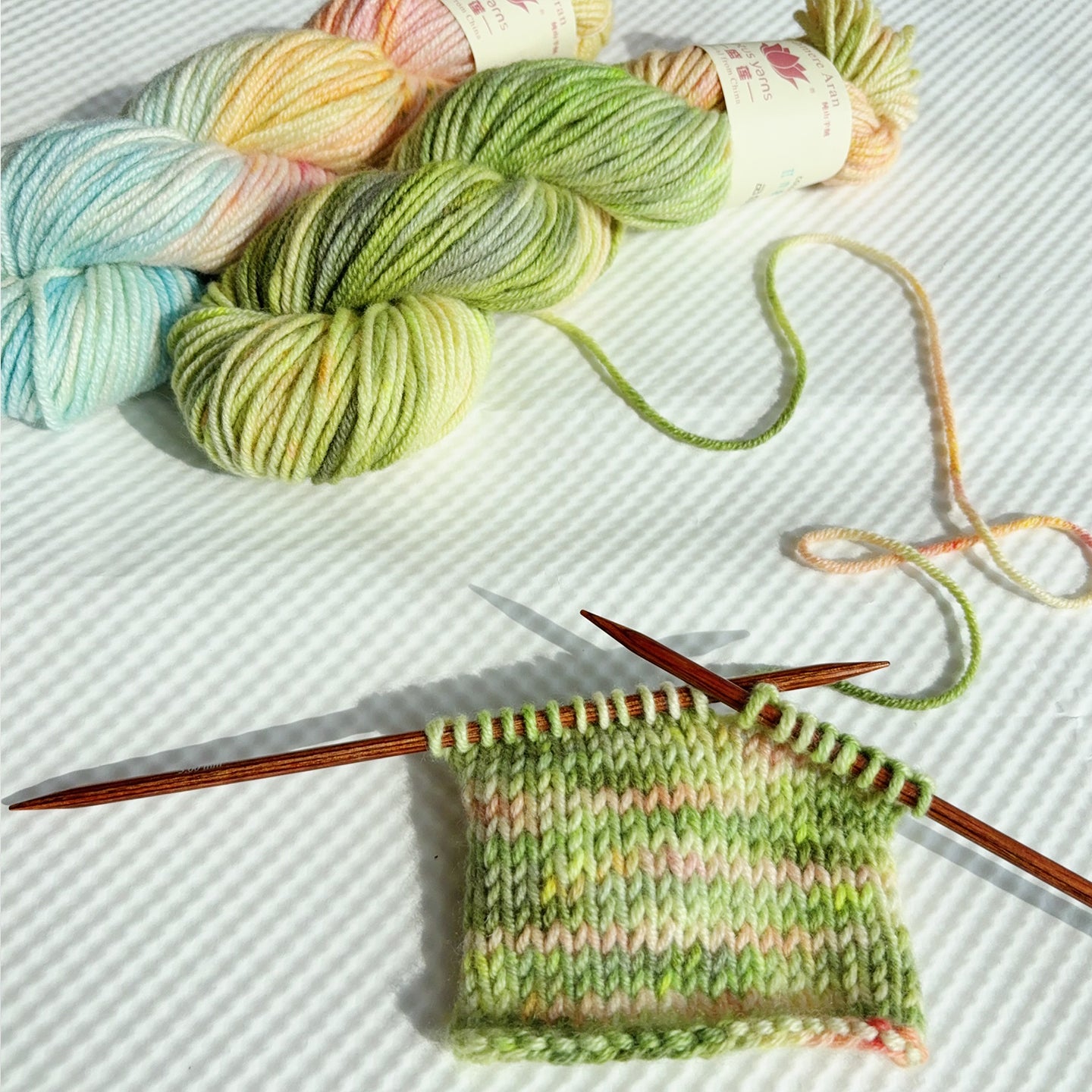 Handpainted Cashmere Aran