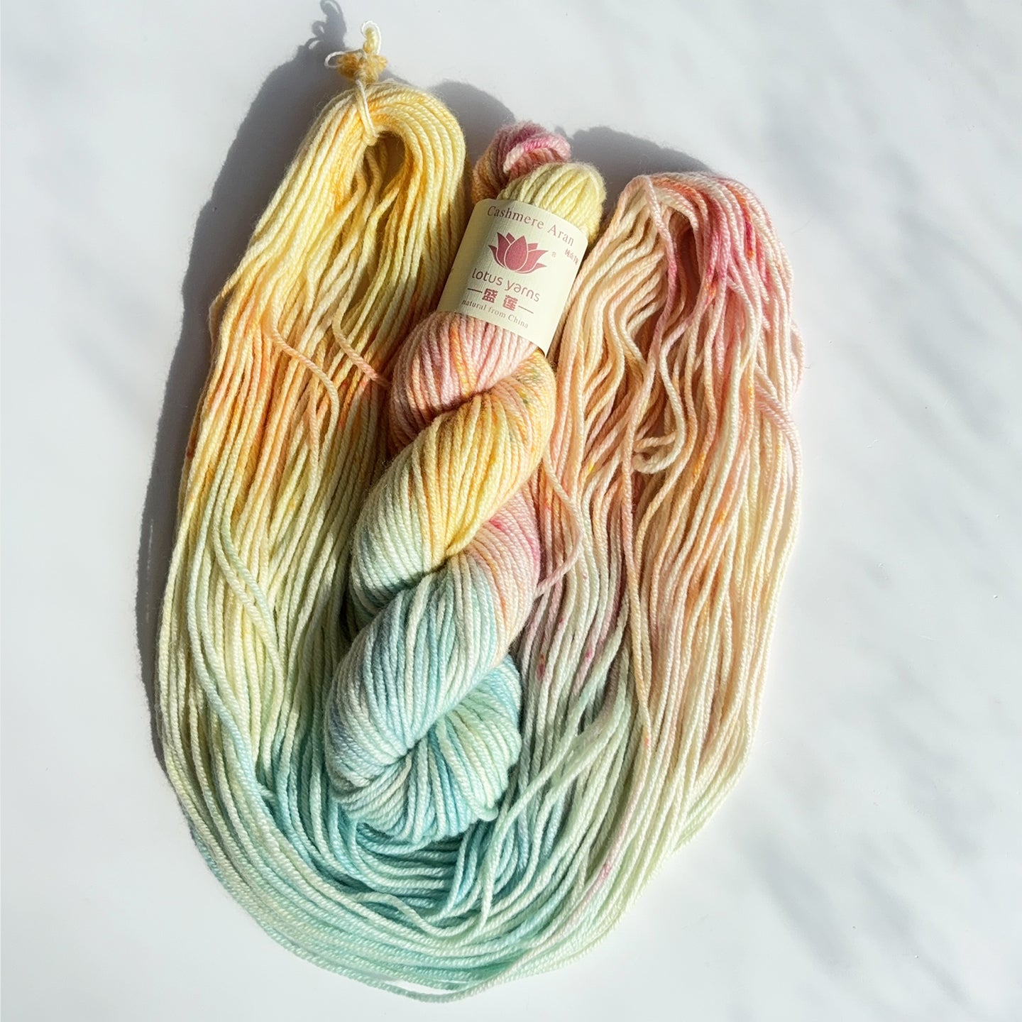 Handpainted Cashmere Aran