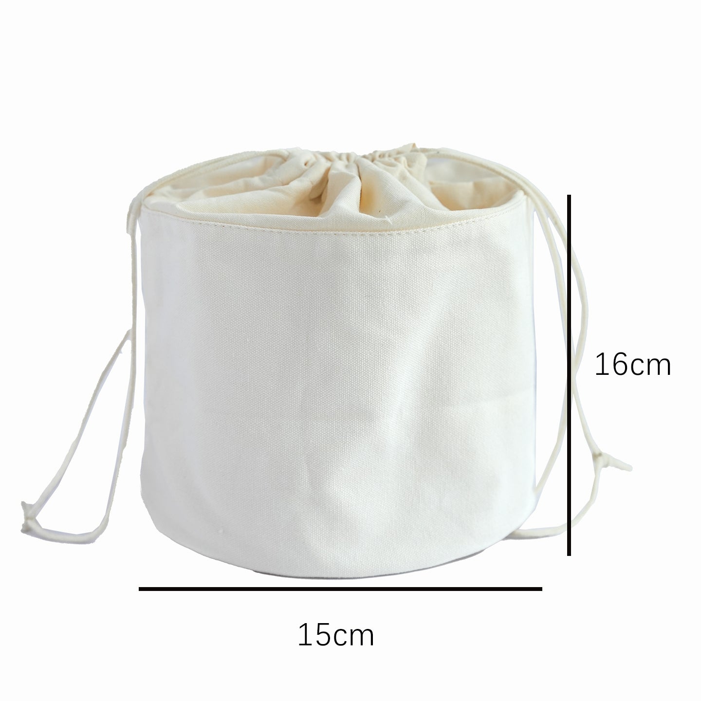 100% Cotton Drawstring Bucket Project Bag