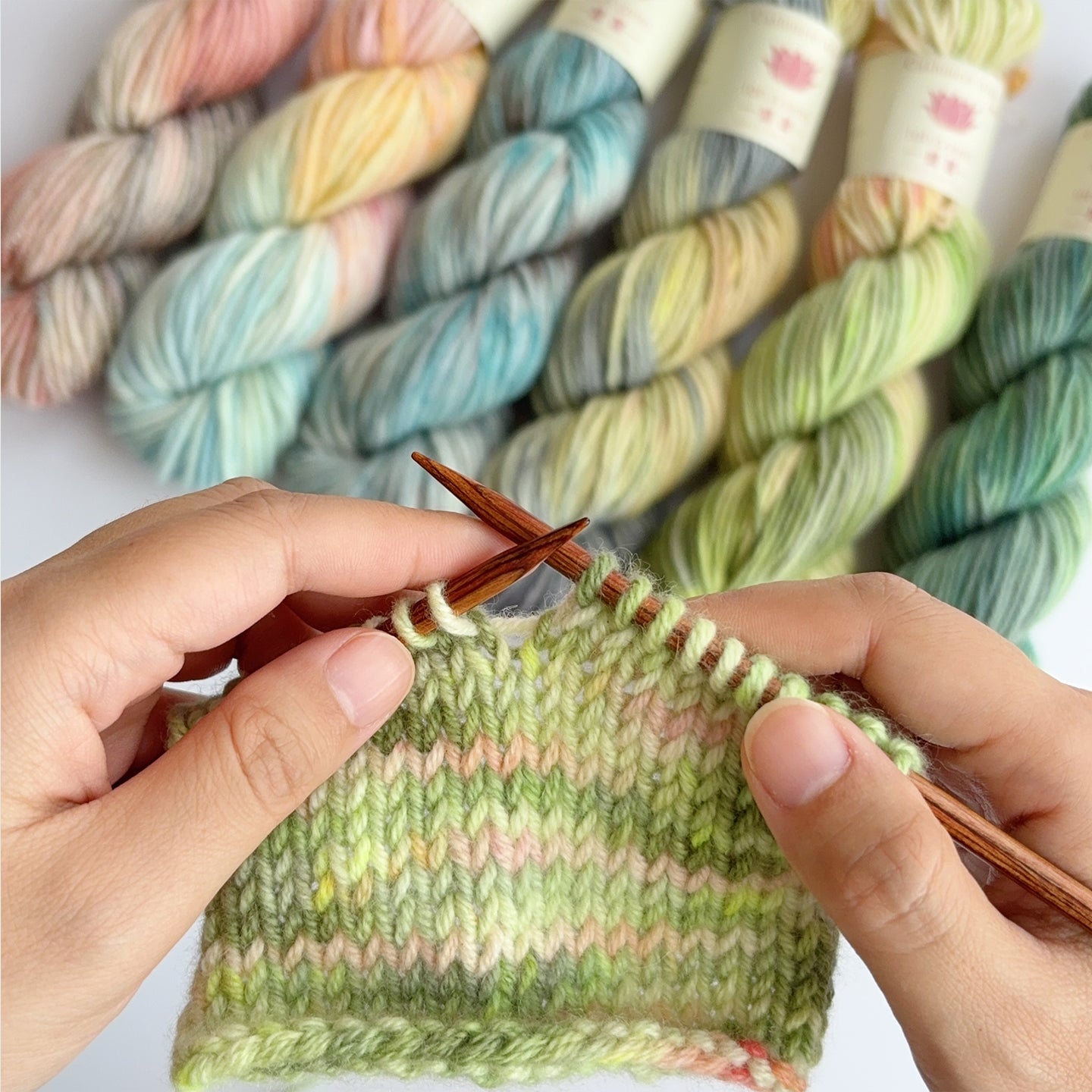 Handpainted Cashmere Aran