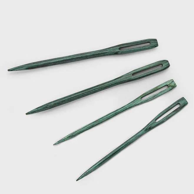 Teal Wooden Darning Needles
