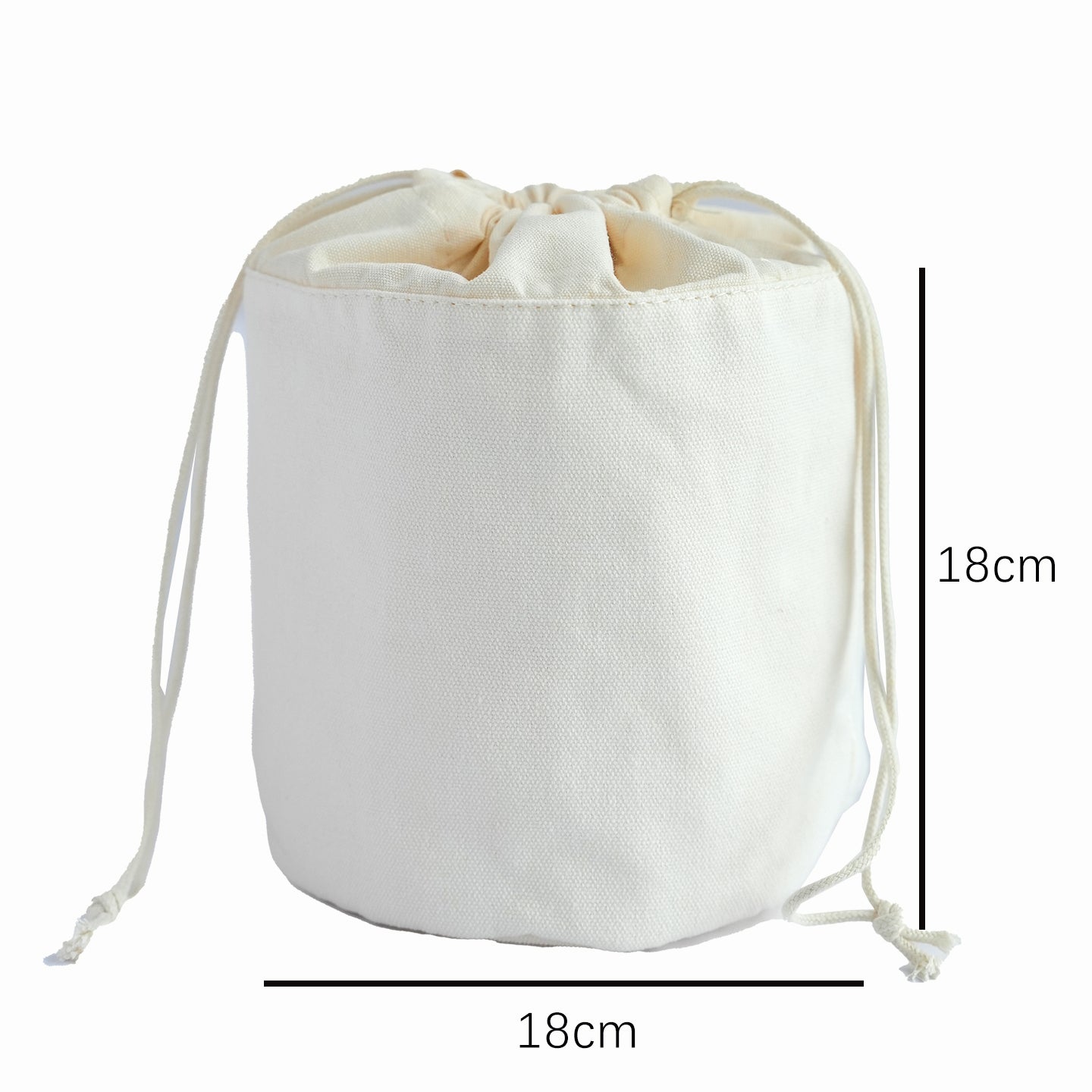 100% Cotton Drawstring Bucket Project Bag