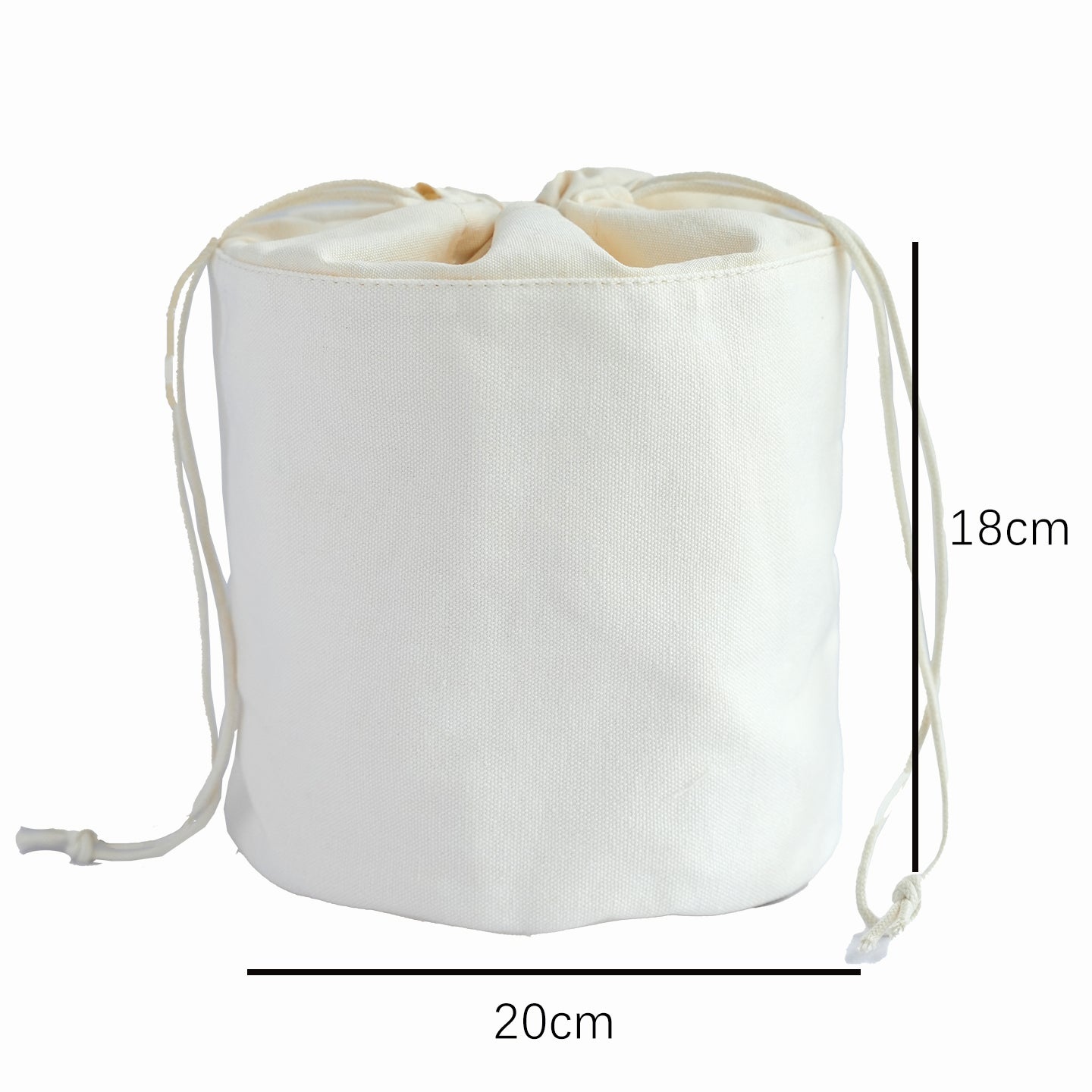 100% Cotton Drawstring Bucket Project Bag