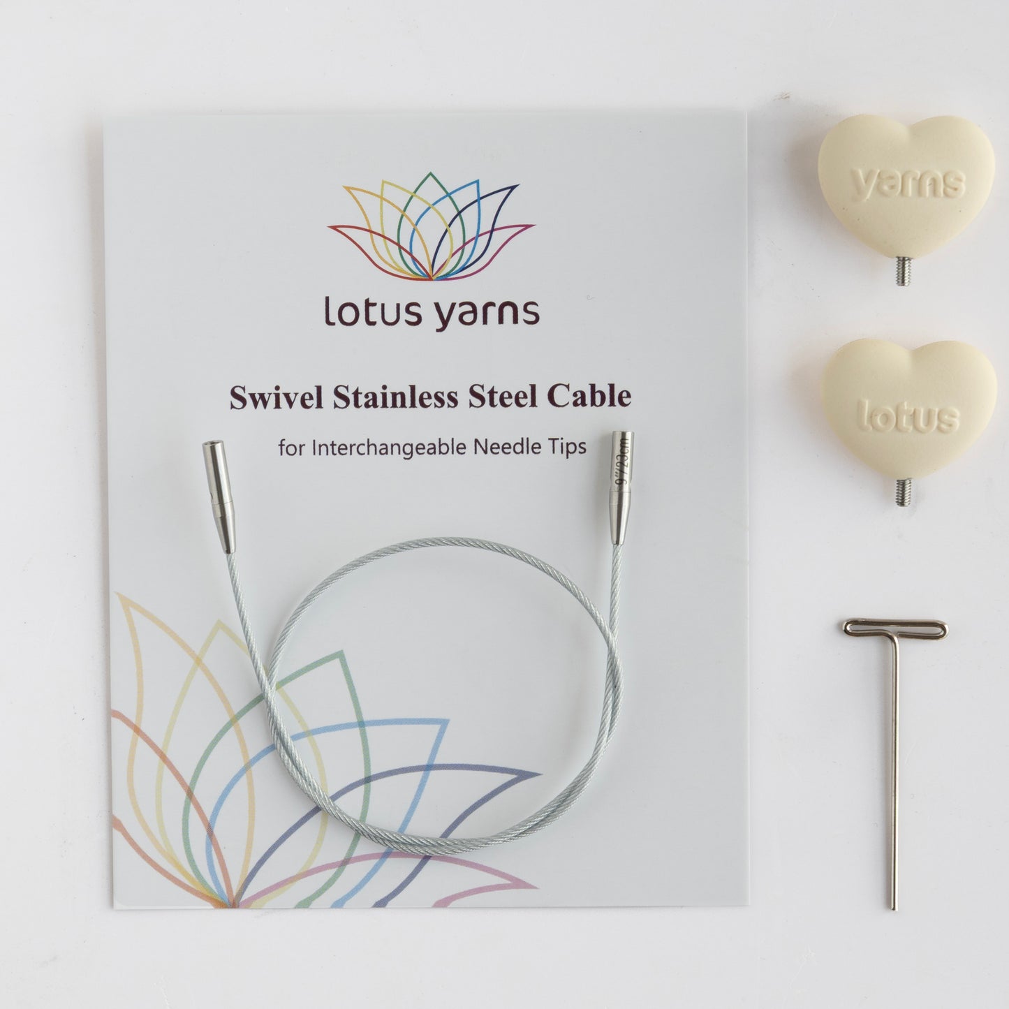 360° Silver Swivel Cables with End Caps