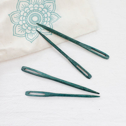Teal Wooden Darning Needles