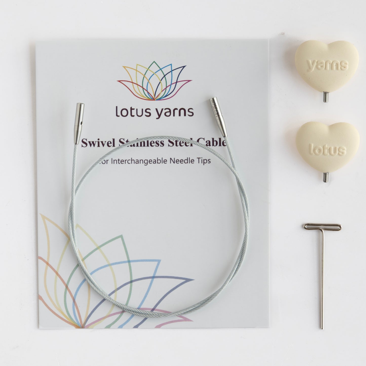 360° Silver Swivel Cables with End Caps