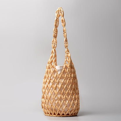 Hand Woven Wooden Beads Bag