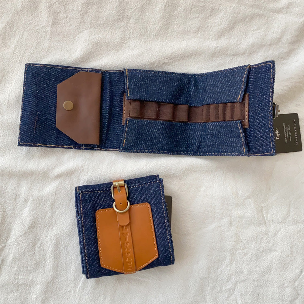 Vegan Leather 3.5" Case with Belt Closure