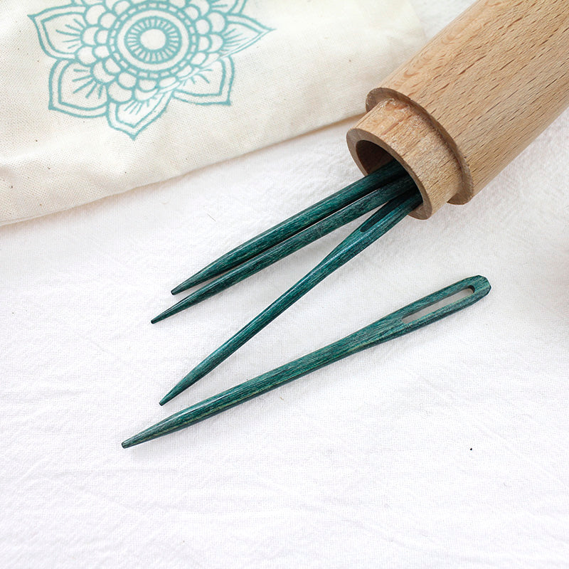 Teal Wooden Darning Needles
