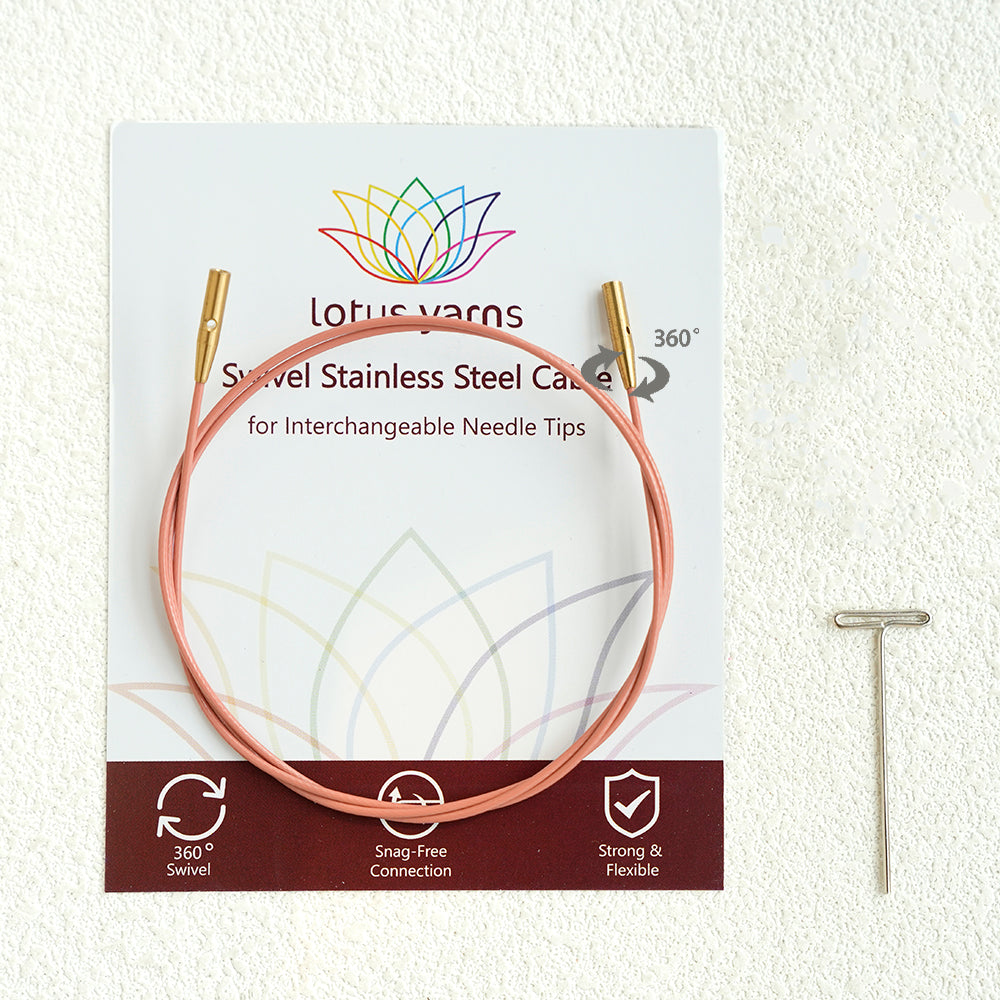 360° Vintage Pink Swivel Cables