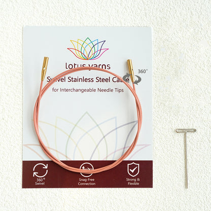 360° Vintage Pink Swivel Cables