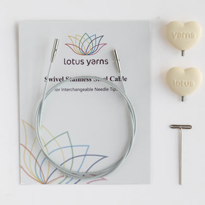 360° Silver Swivel Cables with End Caps