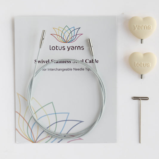 360° Silver Swivel Cables with End Caps