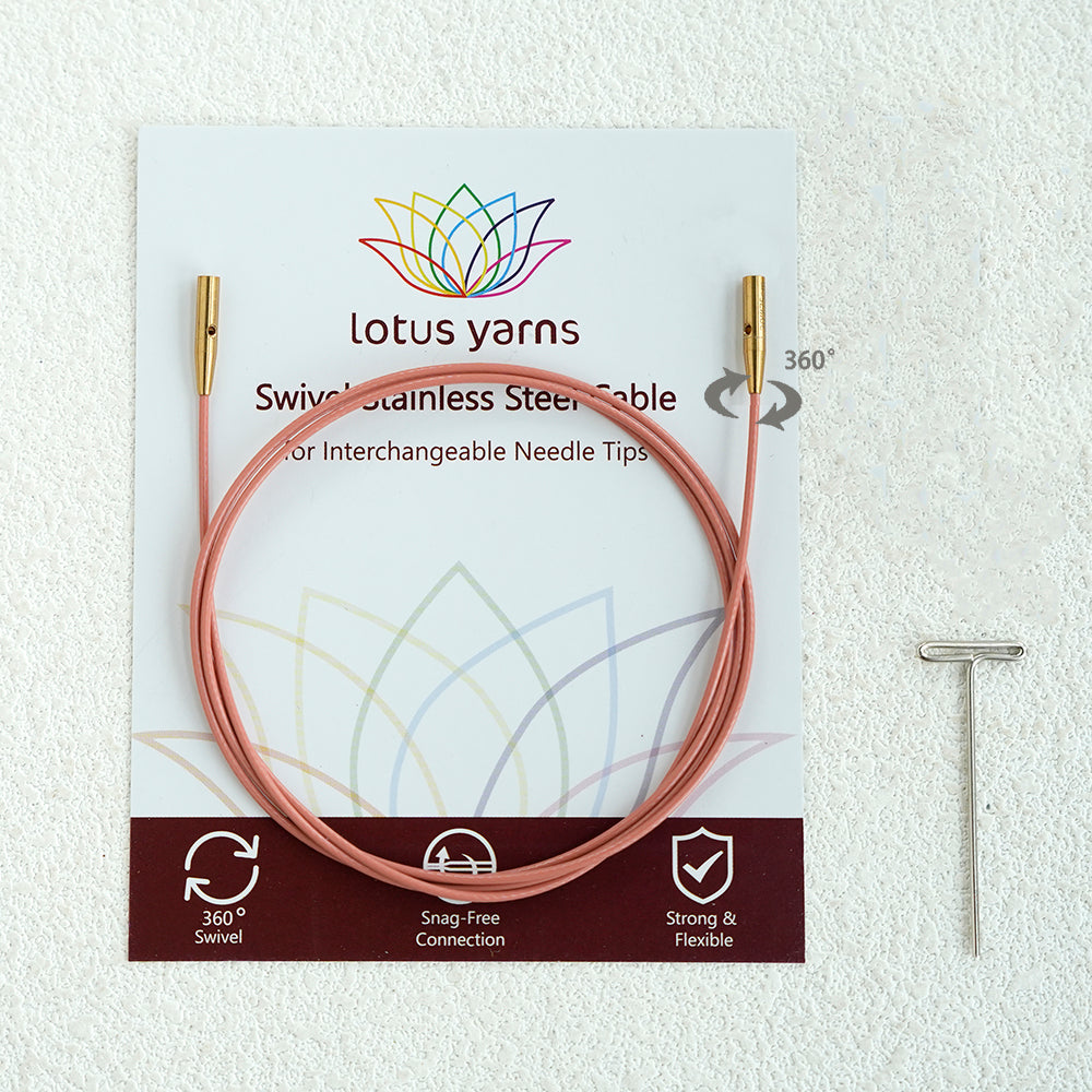 360° Vintage Pink Swivel Cables
