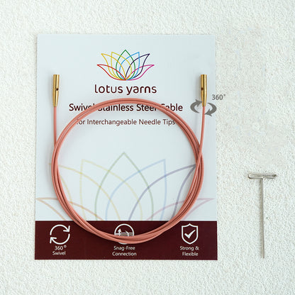 360° Vintage Pink Swivel Cables