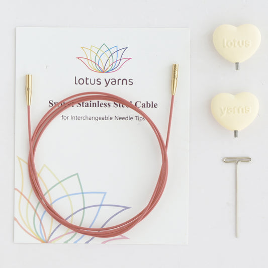 360° Vintage Pink Swivel Cables with End Caps