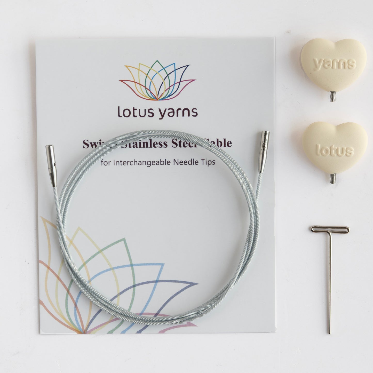 360° Silver Swivel Cables with End Caps