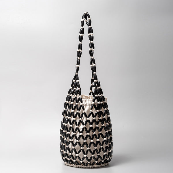 Hand Woven Wooden Beads Bag – Lotus Yarns