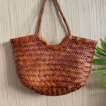 Genuine Leather Handwoven Hand Bag