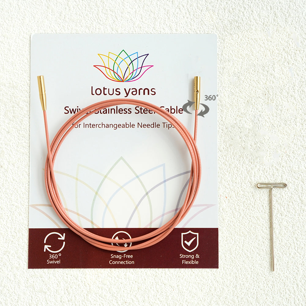 360° Vintage Pink Swivel Cables