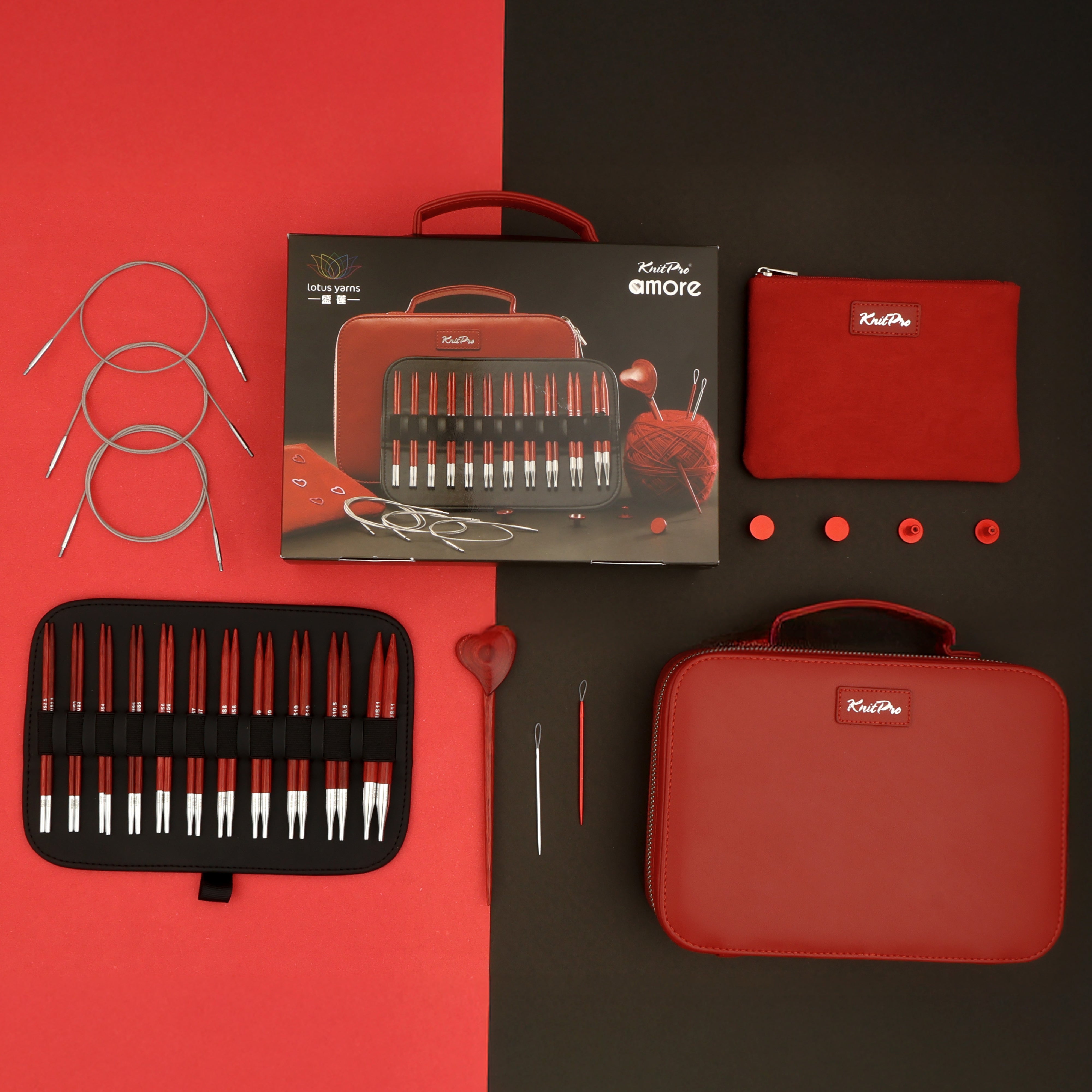 Amore 5'' Interchangeable Circular Needles Gift Set – Lotus Yarns