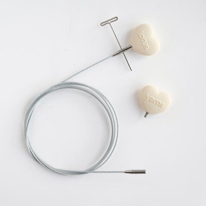 360° Silver Swivel Cables with End Caps