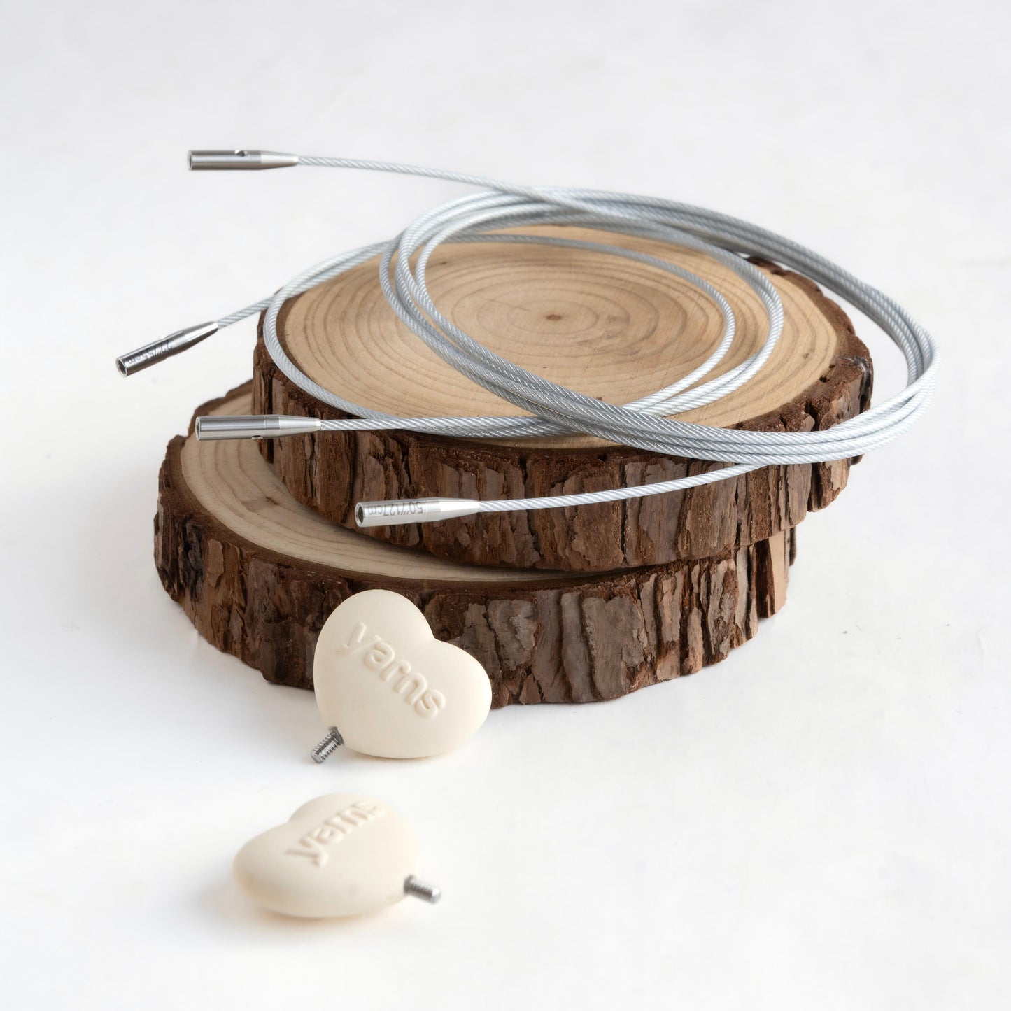 360° Silver Swivel Cables with End Caps