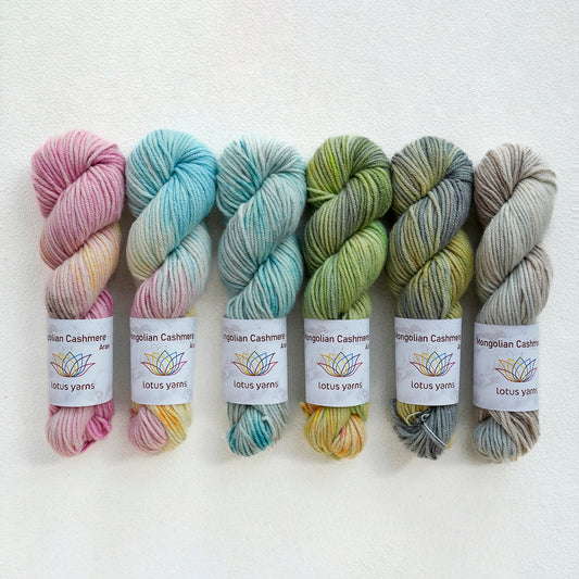 Handpainted Cashmere Aran