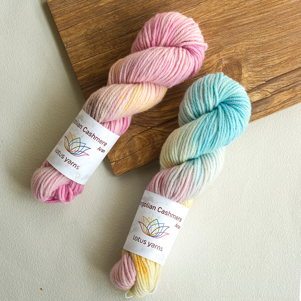 Handpainted Cashmere Aran