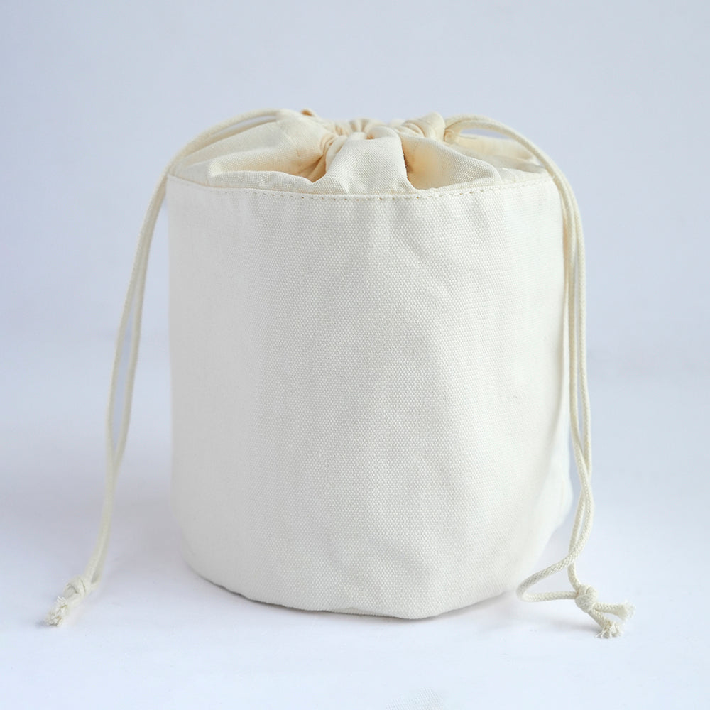 100% Cotton Drawstring Bucket Project Bag