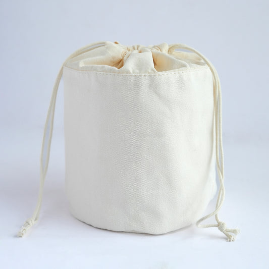 100% Cotton Drawstring Bucket Project Bag