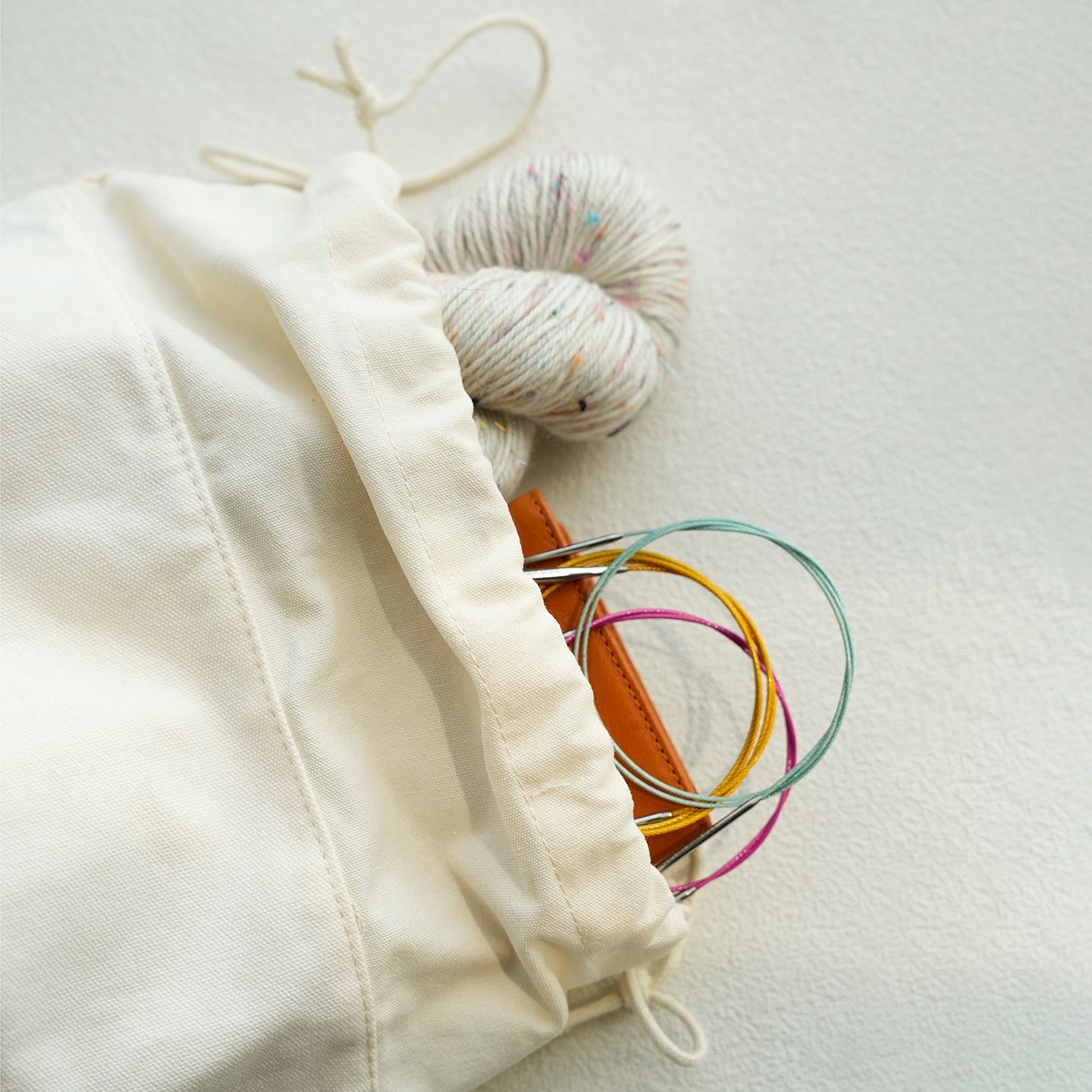 100% Cotton Drawstring Bucket Project Bag