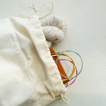 100% Cotton Drawstring Bucket Project Bag