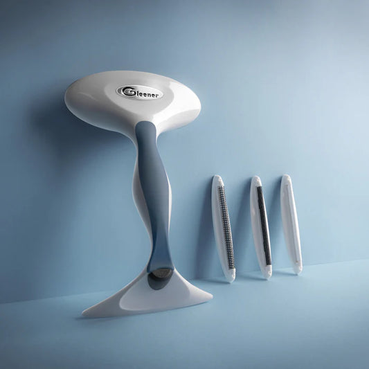 GLEENER 4-in-1 Battery-Free Fabric Shaver & Lint Brush (Slate Blue)