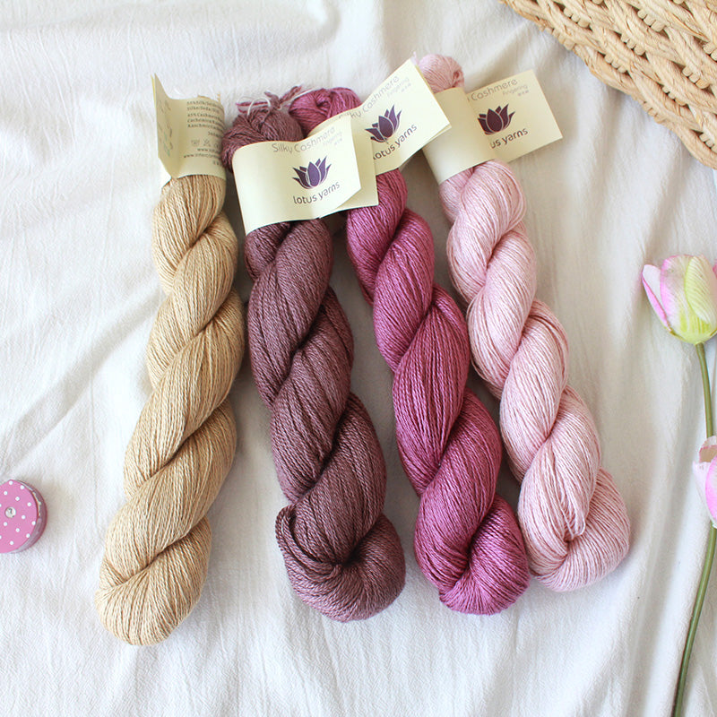 Lotus Yarns 10 Gomitoli Autumn Wind – 90% Cotone, 10% Cashmere – Fingering Weight 160m/50g – Per Maglieria A Mano E Uncinetto – Abbigliamento Neonato E Natale