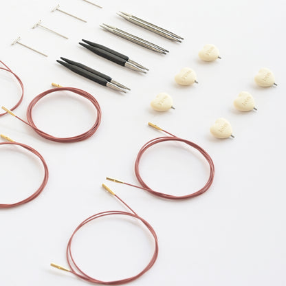 360° Vintage Pink Swivel Cables with End Caps