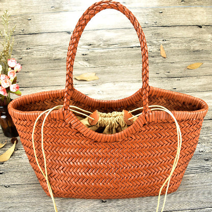 Genuine Leather Handwoven Hand Bag