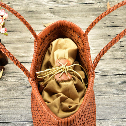 Genuine Leather Handwoven Hand Bag