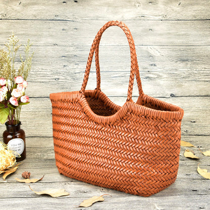 Genuine Leather Handwoven Hand Bag