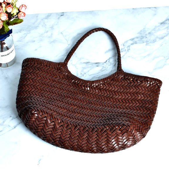 Genuine Leather Handwoven Hand Bag