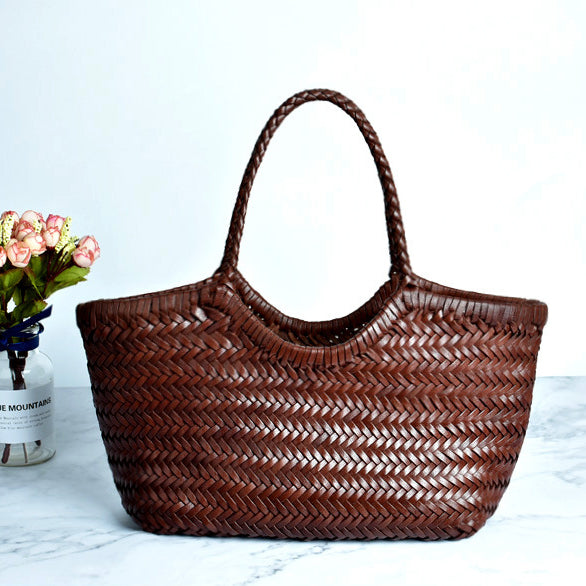 Genuine Leather Handwoven Hand Bag