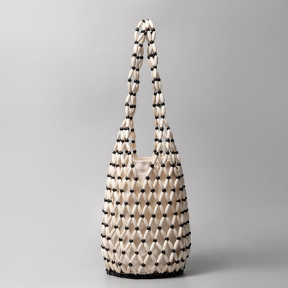 Hand Woven Wooden Beads Bag