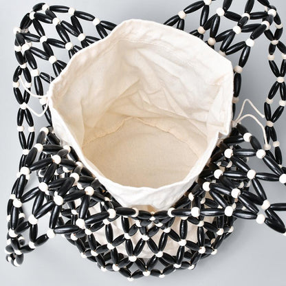 Hand Woven Wooden Beads Bag